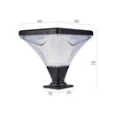 15" Black Outdoor Post Light - LED with Remote Control
