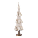 Fringes Embellished Cone With Wooden Base