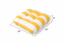 Outdoor Chair Cushions Set of 2, 19 x 19 x 4 Inch Tufted Seat Cushions with Ties by HouseOfZazla