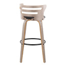 Cosini - Mid Century Modern Fixed Height, Barstool & Swivel And Round Footrest (Set of 2) by HouseOfZazla