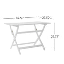 Blissique Outdoor Foldable Wood Dining Table With Slat Design
