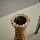 3 Piece Artificial Rattan Floor Vase Set Decorative Accent For Living Room, Hallway & Entryway, Ideal For Dried Or Silk Flower Arrangements - Beige by HouseOfZazla
