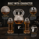 Kettlebell & Dumbbell Beer, Whiskey & Wine Dispenser Set