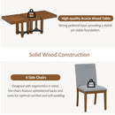 Topmax - 7 Piece Rustic Extendable Dining Table Set With Removable Leaf, 2 Arm Chairs And 4 Armless Chairs by HouseOfZazla