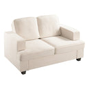 Modern Loveseat, Comfortable 2 Seater Couch With Deep Seating, Loose Back Cushions, Wide Arms by HouseOfZazla
