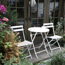 3 Piece Patio Bistro Set Of Foldable Round Table And Chairs by HouseOfZazla
