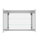 36" X 30" Medicine Cabinet With LED Vanity Mirror, Anti-Fog Recessed Or Surface Mount Bathroom Double Door Large Storage 3000K~6000K Bright Lighted Aluminum Storage Cabinet With Touch Switch - Silver by HouseOfZazla
