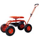 Rolling Garden Scooter Cart Seat With Wheels, 360 Swivel Seat, Tool Tray by HouseOfZazla