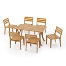 Outdoor 7-Piece Acacia Wood Dining Set