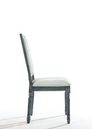 Leventis - Weathered Side Chair - Cream / Gray by HouseOfZazla