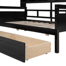 Daybed, Slat Support, With Bedside Shelves And 2 Drawers by HouseOfZazla