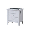 Hammond - Smart 3 Drawer Nightstand With USB Charging And Integrated Speakers - White by HouseOfZazla