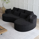 Curved Oversized Sectional Sofa With Extra Deep Seat by HouseOfZazla