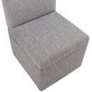 Della - Upholstered Castered Chair - Gray by HouseOfZazla