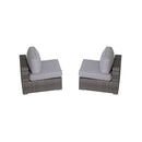 Modern Rattan Wicker Seating Group With Cushions by HouseOfZazla