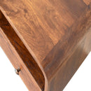 Solid Wood Curved Media Unit by HouseOfZazla