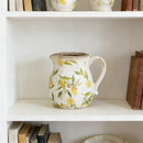 Distressed White Ceramic Pitcher Vase