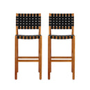 30.5 Inch Seat Height Outdoor Acacia Solid Wood Patio Side Chair by HouseOfZazla