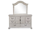 Bronwyn - Drawer Dresser With Shaped Mirror - Alabaster by Unique Piece Furniture