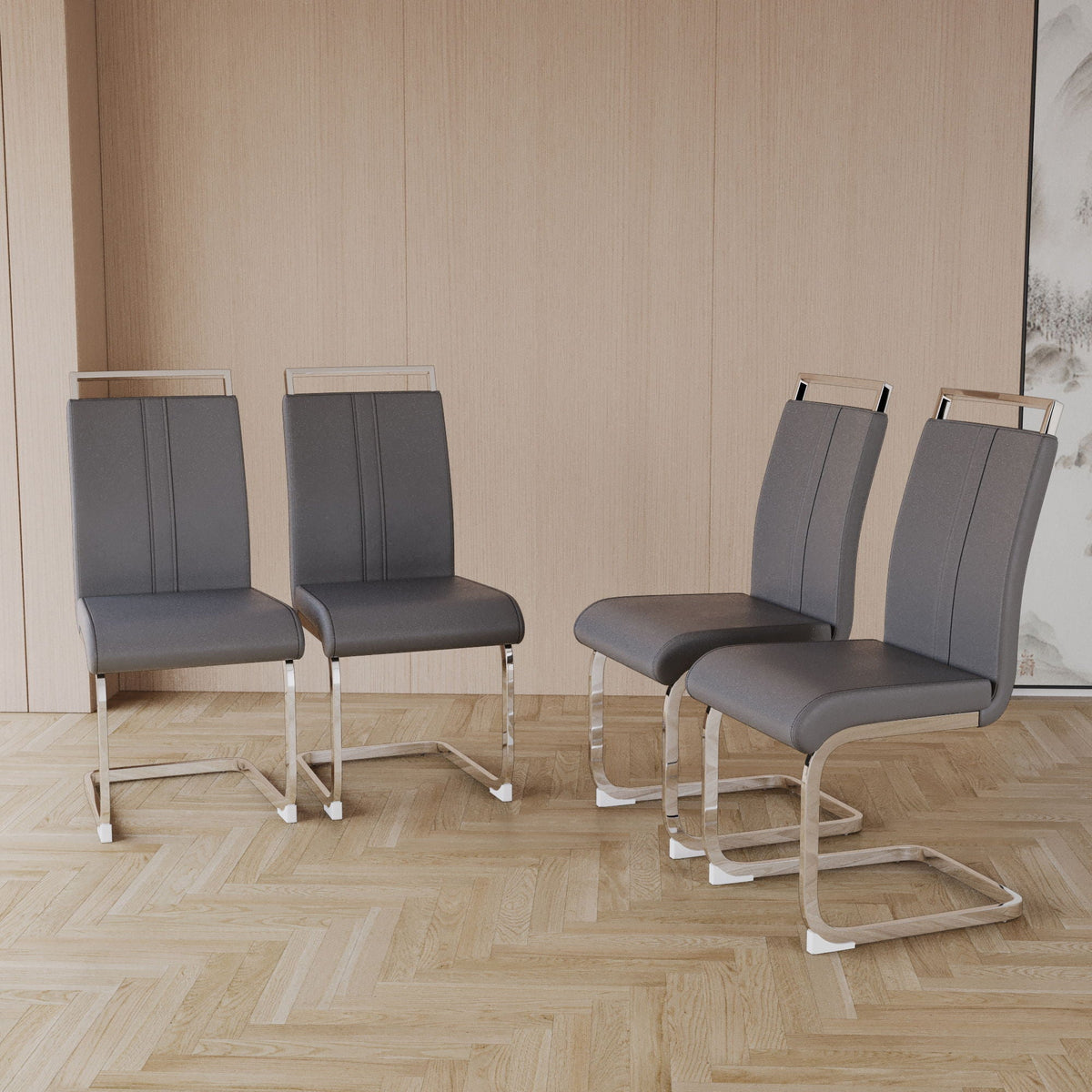 Modern Dining Chairs With Padded Seat, High Back, photo 5 of 29