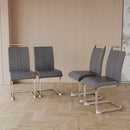 Modern Dining Chairs With Padded Seat, High Back