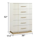 Lexington - 5 Drawer Chest - Beige by HouseOfZazla