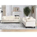 3-seater + 3-seater Combination sofa.Beige Velvet W834S00065
