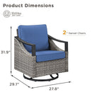 Outdoor Swivel Rocking Glider Chairs Set of 2