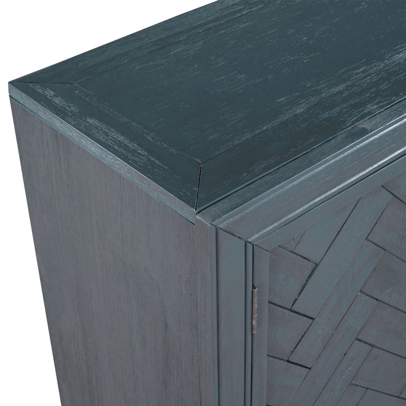 40" Modern Cabinets with Unique Design Doors with 1 Adjustable Shelves,Suitable for Multiple Rooms Such as Living Room and Study Room