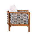 2 Pieces Outdoor Unique Tub Design Armchair with Woven Rope by HouseOfZazla