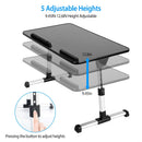 Foldable Laptop Stand Height Angle Adjust Notebook Bed Desk Breakfast Reading Table For Sofa Couch Floor Dormitory