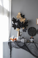 Light Plaid Pumpkin, For Holiday Halloween Decor - Black / White by HouseOfZazla