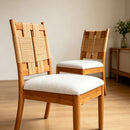 2-Piece Paper Rope Dining Chairs Set