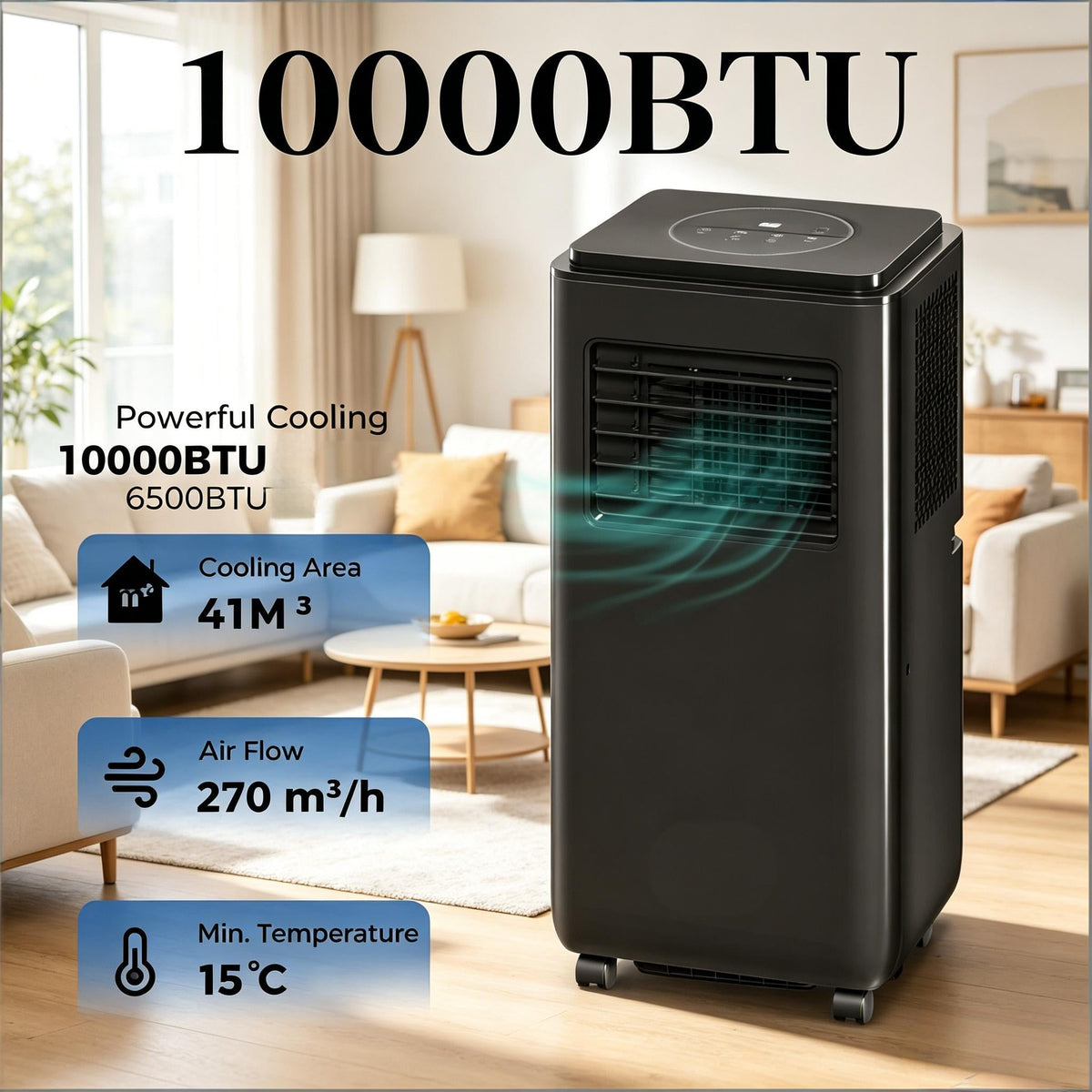 Air Conditioner with Five Modes, Portable Air Conditioner, photo 2 of 8
