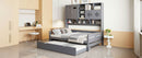 Daybed With All-In-One Cabinet And Shelf