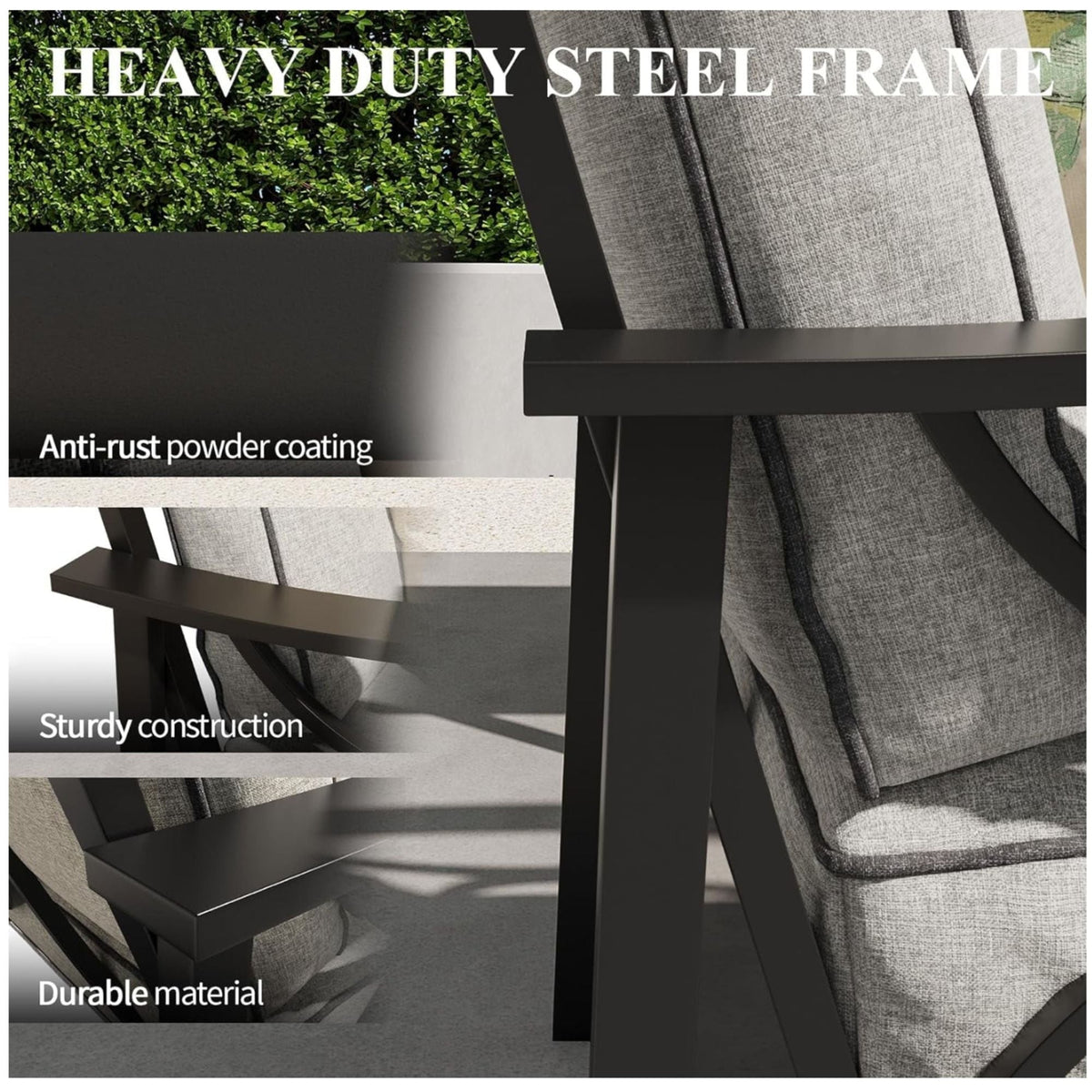 All-Weather Armchairs With Cushions, Modern Sculptural Design (Set of 2), photo 4 of 22