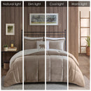 Full/Queen Plush to Sherpa Down Alternative Comforter Set
