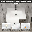 24" Wall-Mounted Bathroom Vanity With Ceramic Sink by HouseOfZazla
