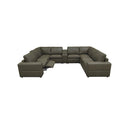 Upholstered Large Arms Sectional With Recliner Seats