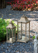 Candle Lantern Decorative, Hurricane Lantern Holder Decor For Indoor Outdoor, Home Garden Wedding - Ivory by HouseOfZazla