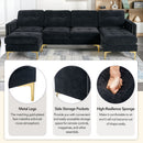 Modern L - Shape Convertible Sectional Sofa With Movable Ottoman by Unique Piece Furniture