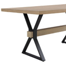 Elevated Farmhouse Dining Table With X-Shaped Legs - Light Ash