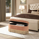 Serena - Contemporary Design Oval Storage Bench Ottoman by HouseOfZazla