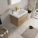 30" Wall-Mounted Bathroom Vanity with Sink, Floating Storage Cabinet by HouseOfZazla