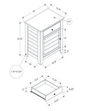 Accent Nightstand, Storage Drawer, Transitional by HouseOfZazla