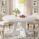 Round Dining Cross Base Kitchen Table by HouseOfZazla