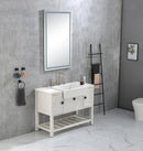 36x24 LED Lighted Bathroom Wall Mounted Mirror with High Lumen+Anti-Fog Separately Control+Dimmer Function