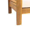 Acacia Wood Loveseat And Coffee Table Set With Cushions by HouseOfZazla