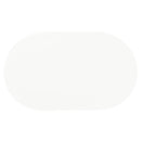 Retro Oval 60-inch Wood Top Dining Table White and Chrome