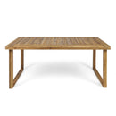 Outdoor Acacia Wood Dining Table, Sandblast Finish